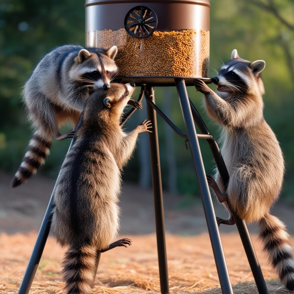 Racoon Challenge for Deer Feeder